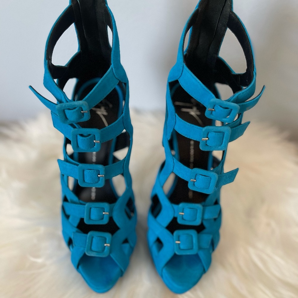 Guiseppe Zanotti caged platform heel.